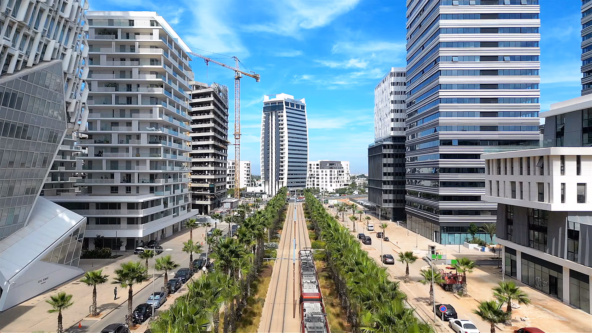 Modern business district in Casablanca
